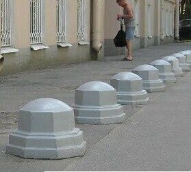 полусферы и столбики, антипарковочные полусферы,